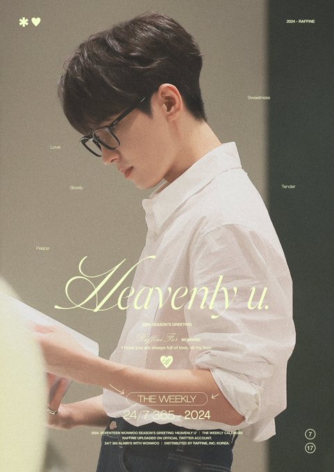 2024 Season's Greetings Weekly Calendar Heavenly U by @raffine