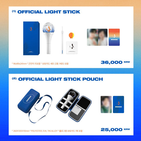 Woodz Official Light Stick and Light Stick Pouch