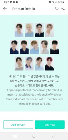 Weverse Card MD - Seventeen Card Wallet Tingi