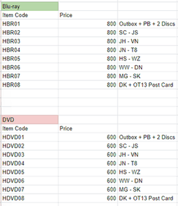 Hanabi DVD Tingi