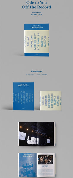 Seventeen Ode to You Off the Record Photobook