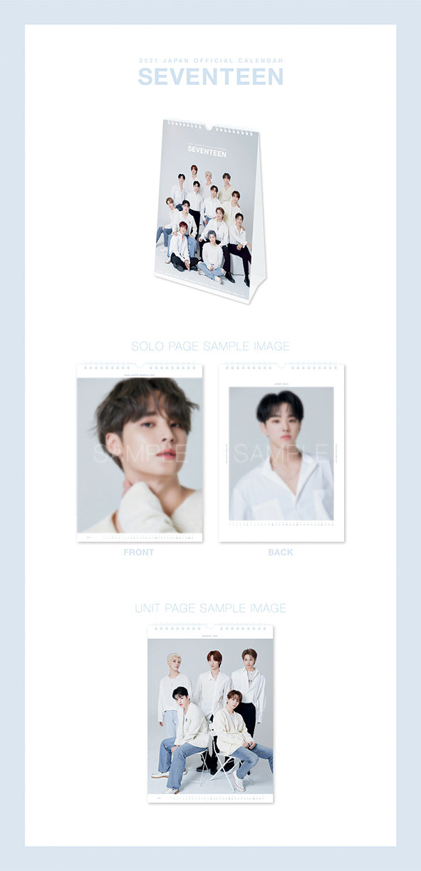 SEVENTEEN 2021 JAPAN CALENDAR with Carat Fanclub benefit (mini calendar)